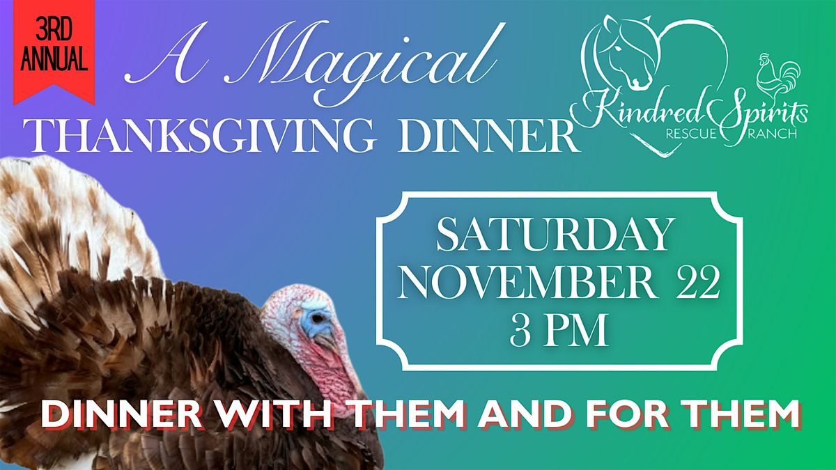 3rd Annual Magical Thanksgiving Dinner with the animals!
