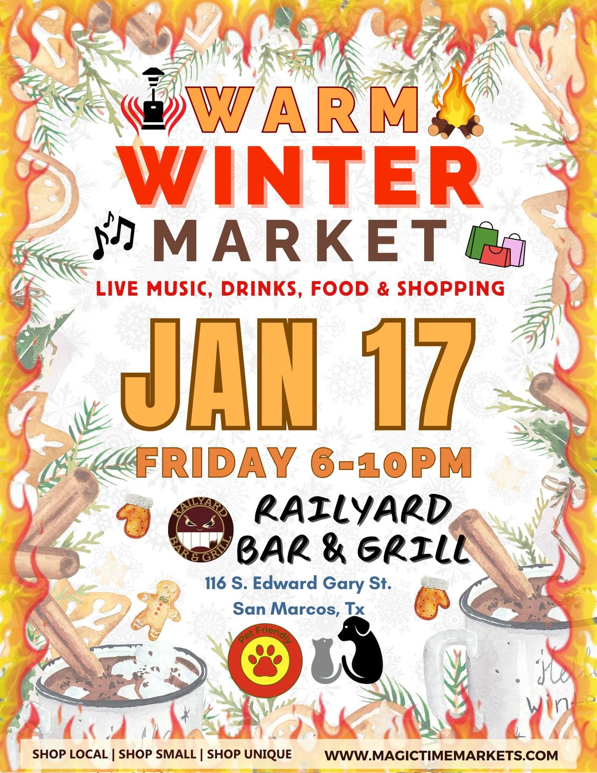 Warm Winter Night Market at Railyard