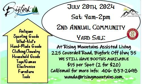 SIGN UP NOW!  2nd Annual Bigfork Community Yard Sale