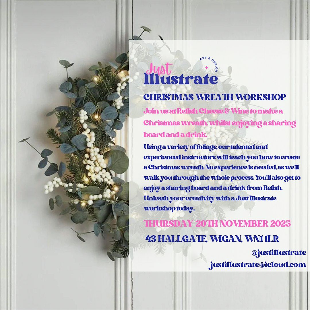 Christmas Wreaths, Cheese &  Wine