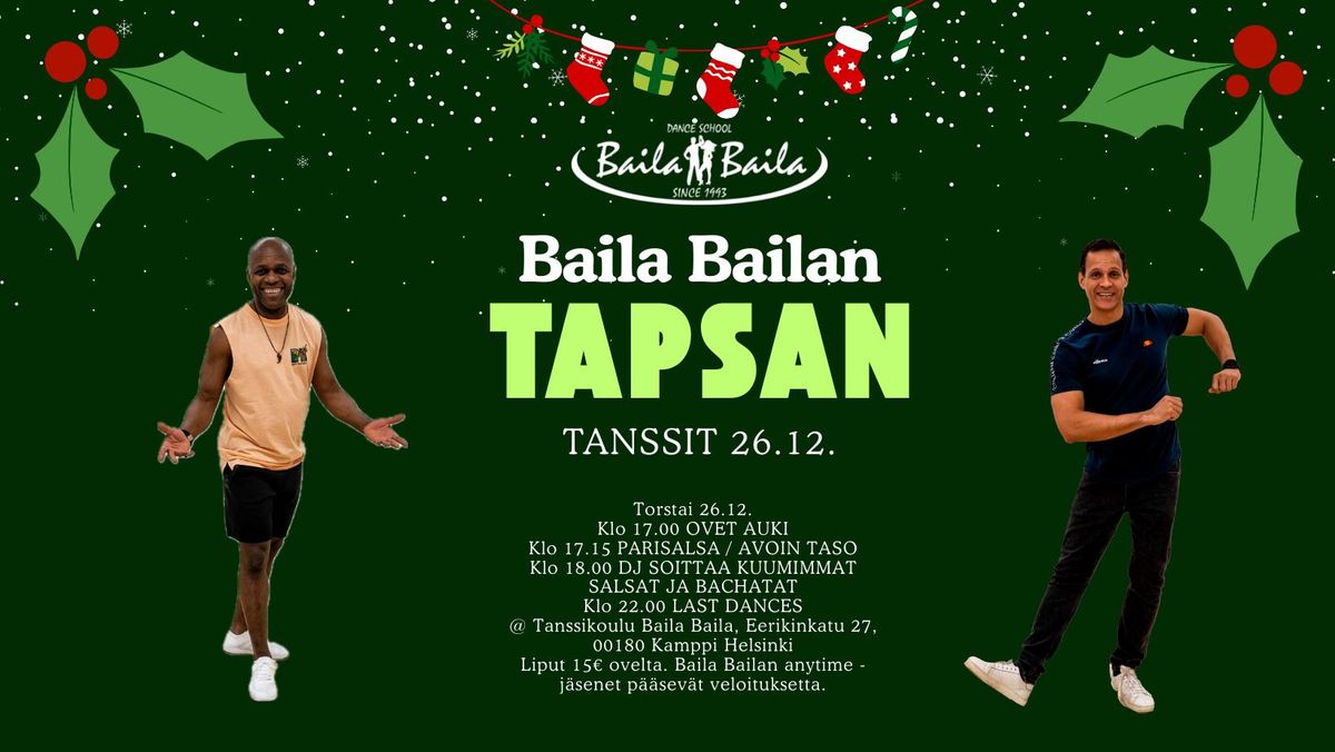 Baila Bailan tapsan tanssit 26.12.!