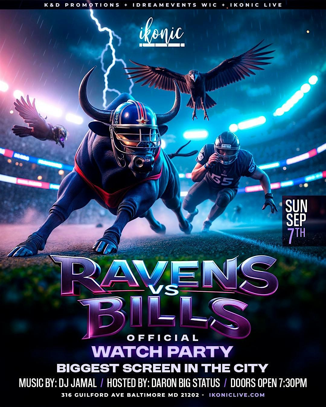 Ravens vs Bills Official Watch Party