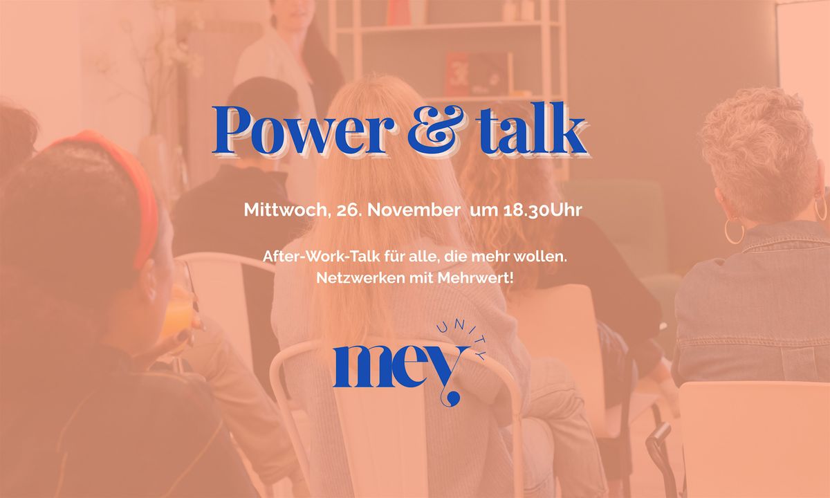 Power & talk - mit Dorothea Weidner