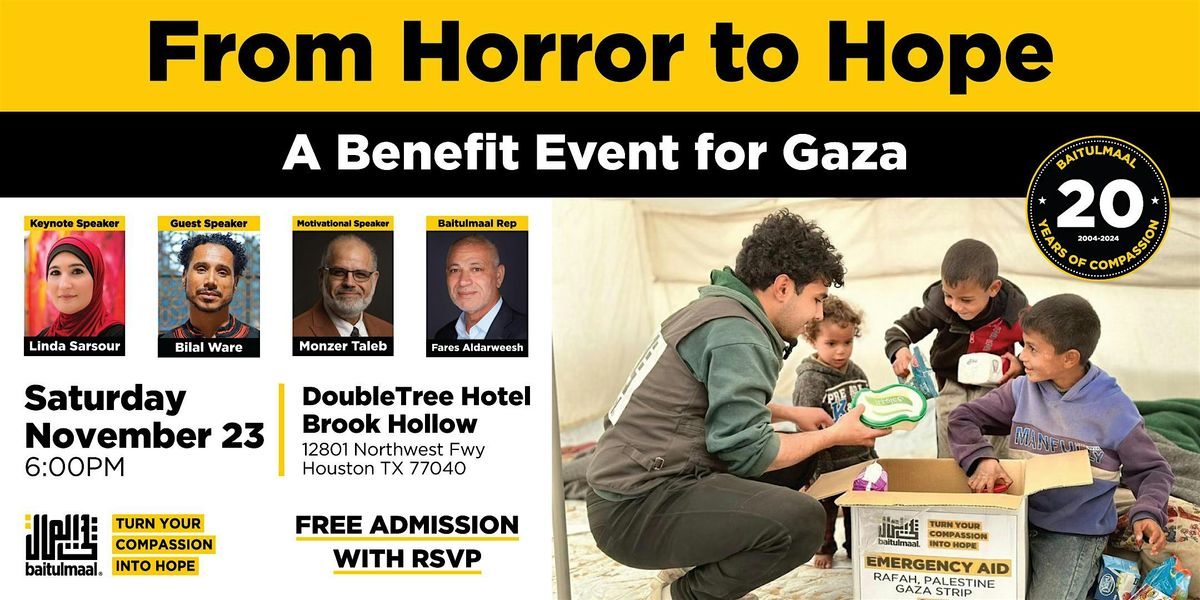 From Horror to Hope: A Benefit Event for Gaza Aid with Linda Sarsour