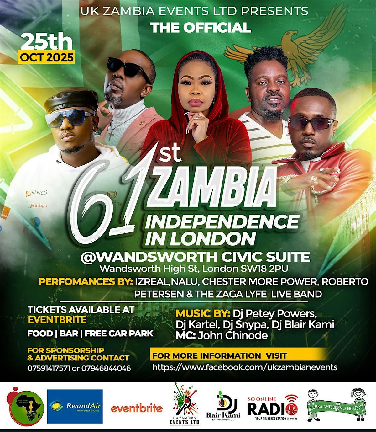 The Official 61st Zambia Independence Celebrations in London