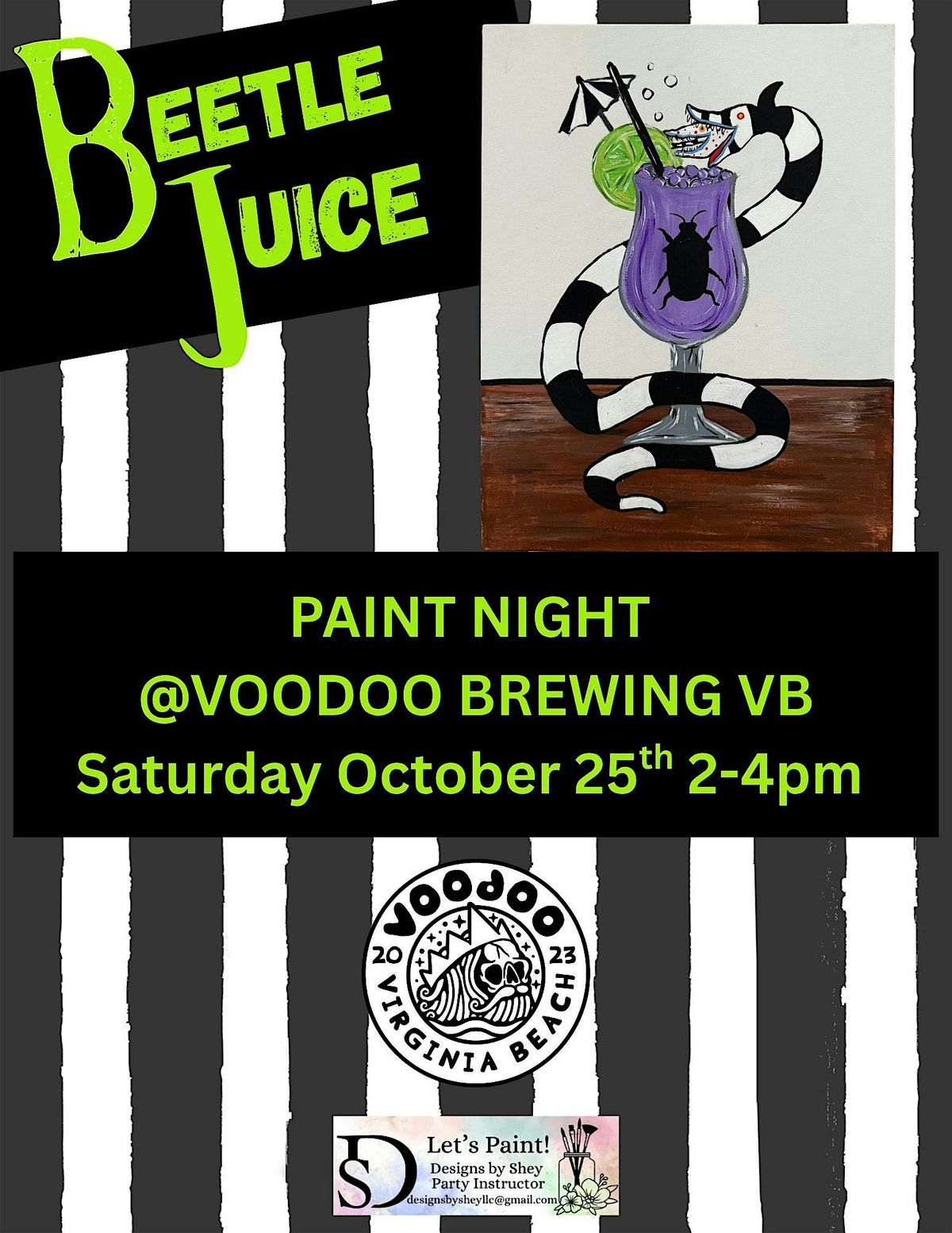 Beetlejuice Paint Party at Voodoo Brewing!
