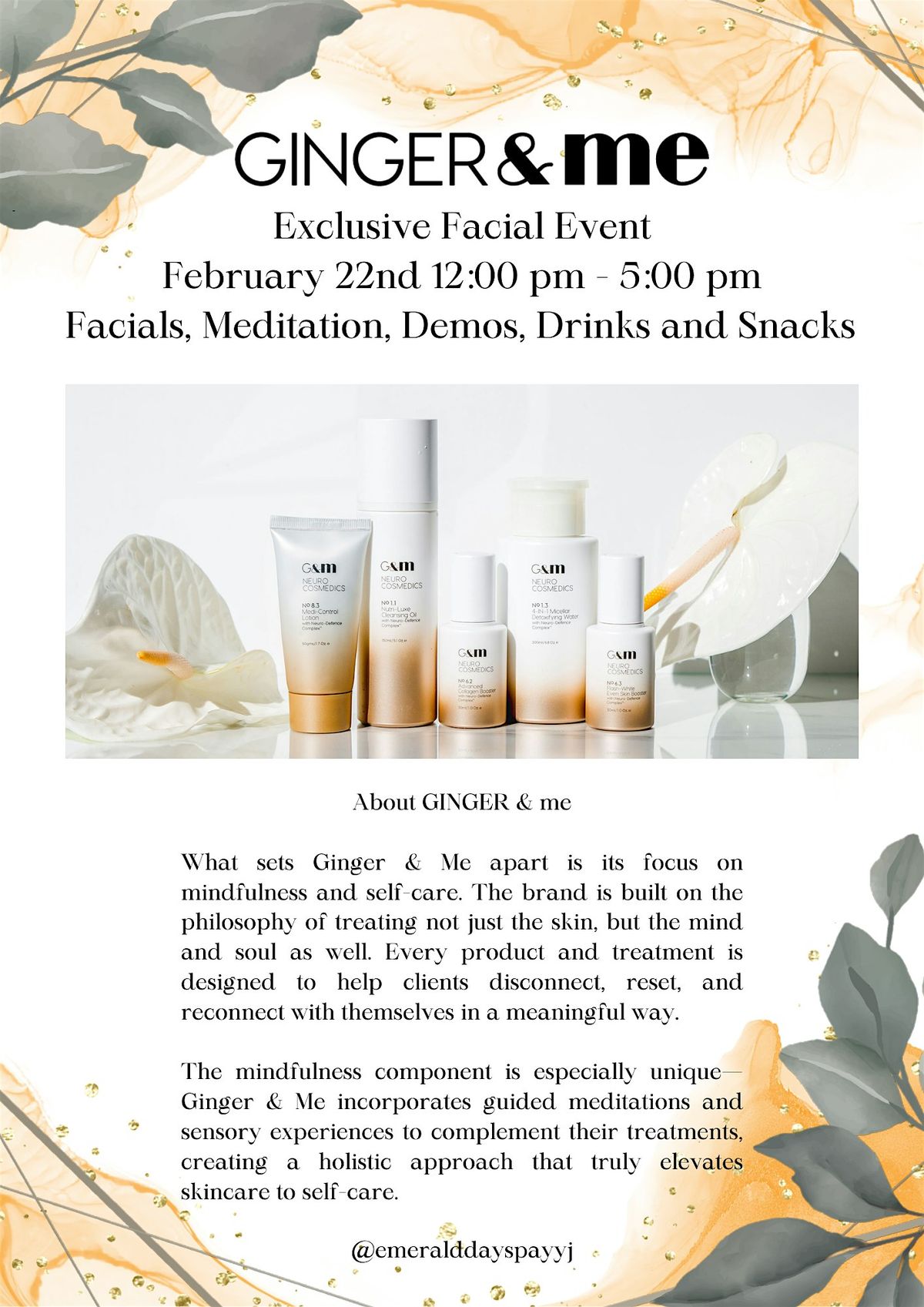 Ginger & Me Exclusive Facial Event