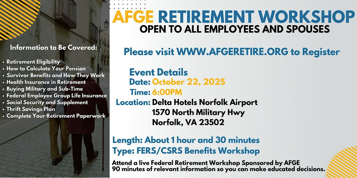FERS\/CSRS Benefits Workshop Norfolk - 10\/22\/25