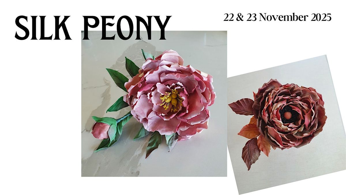 Handmade Silk Peony with Bea & Evie Millinery