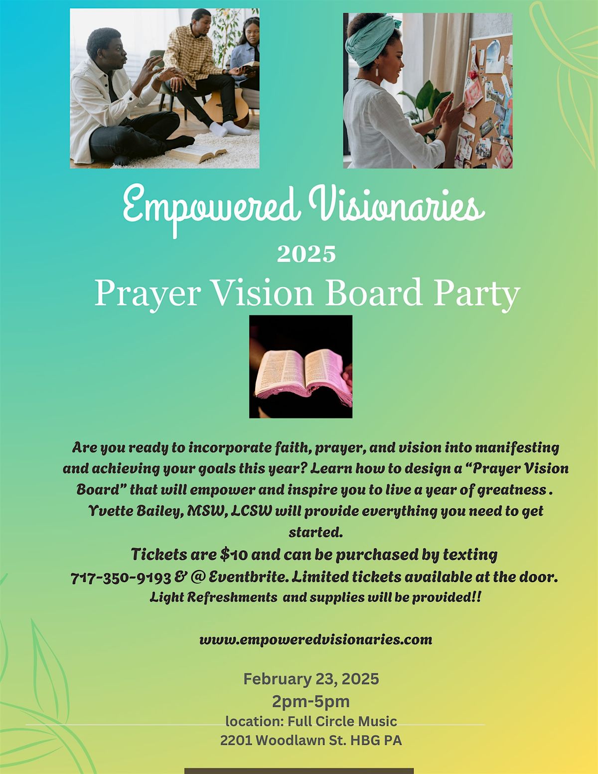 2025 Prayer Vision Board Party