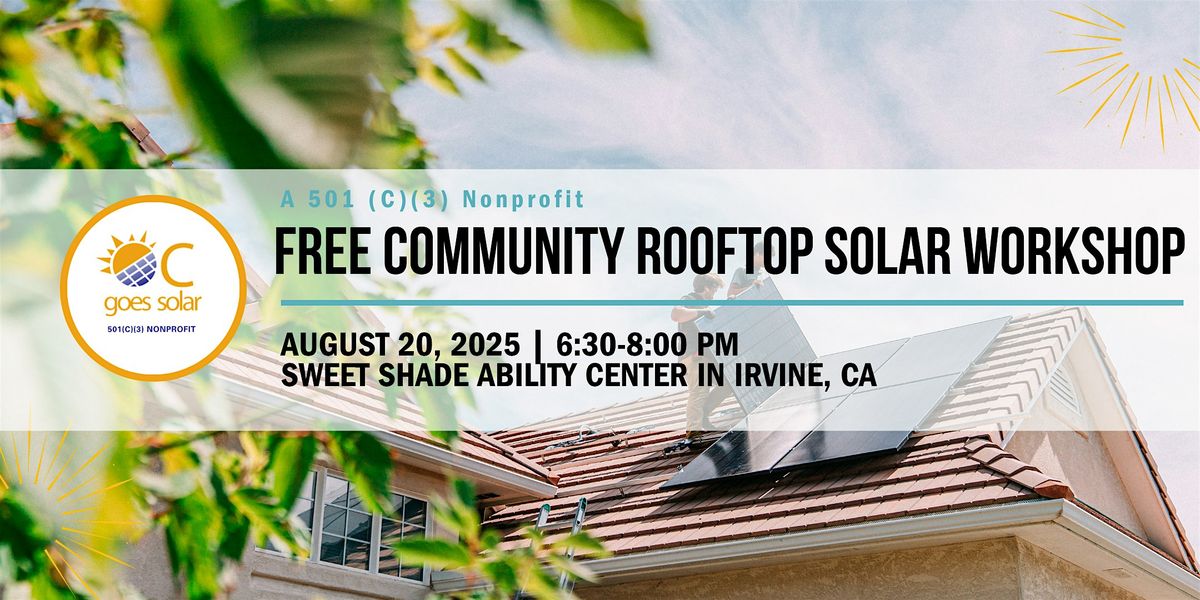Free Community Rooftop Solar Workshop