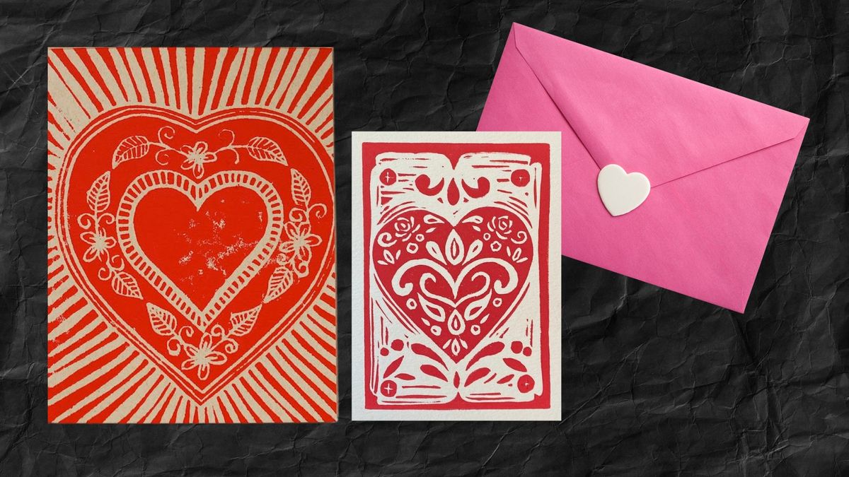 Vintage Valentine Linocuts with Devynn Mae