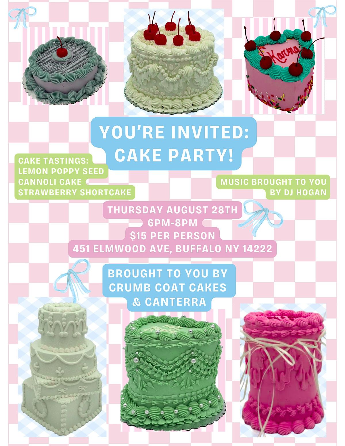 Cake Party with Crumb Coat