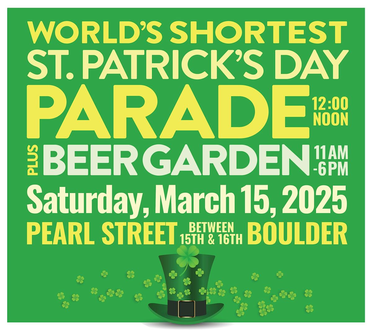 Boulder's World's Shortest St Patricks Day Parade and Beer Garden