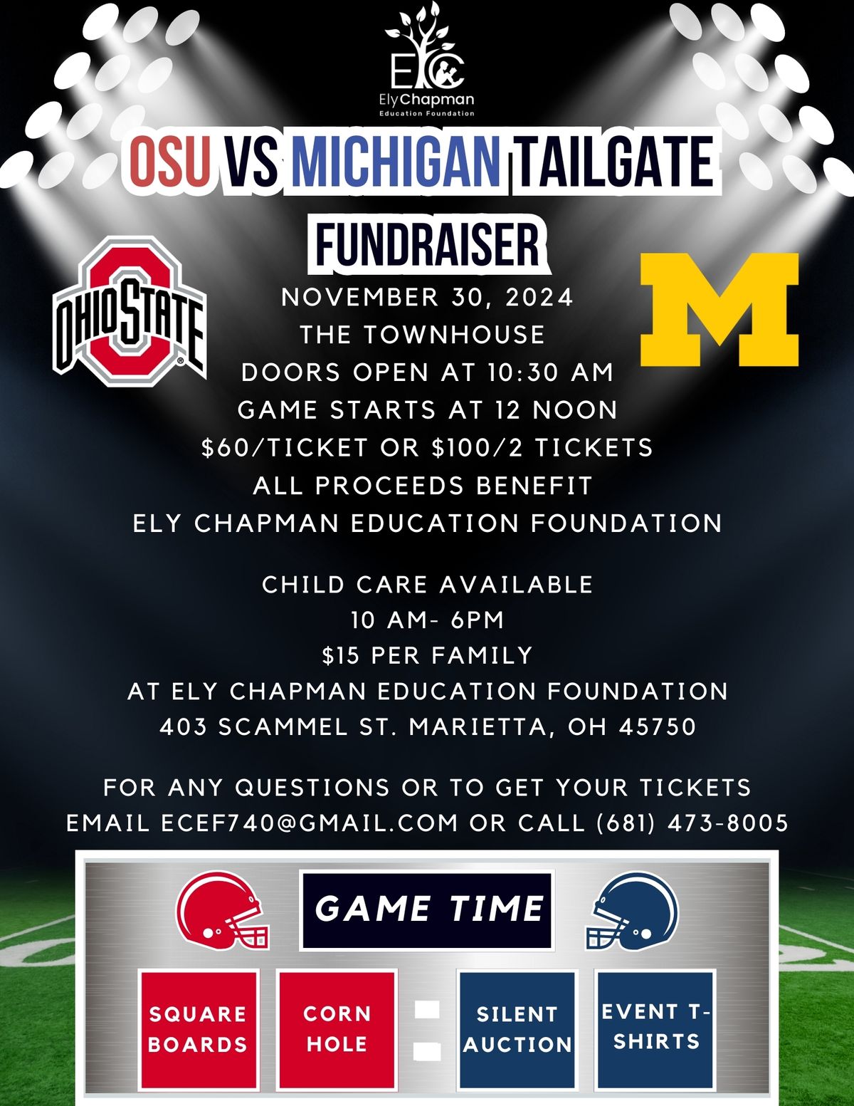 OSU vs. Michigan Tailgate Fundraiser for ECEF