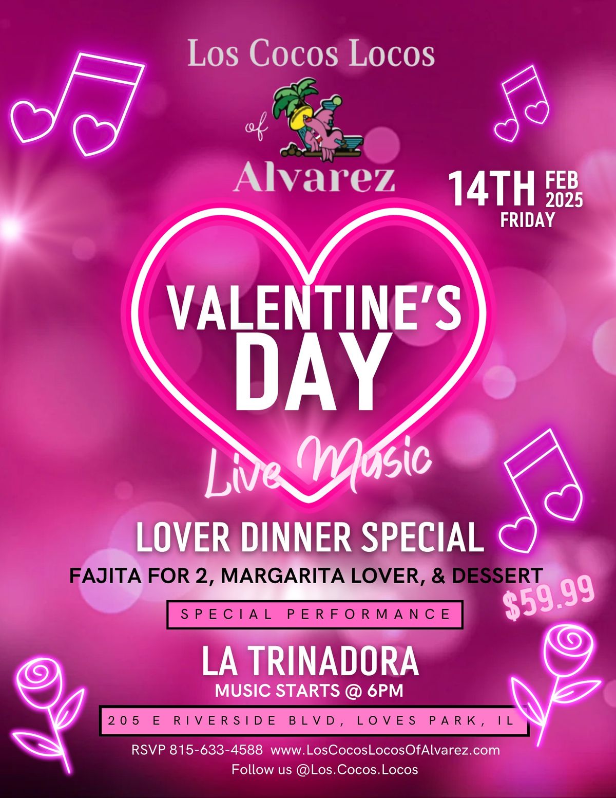 Love is in the air at Los Cocos Locos of Alvarez!