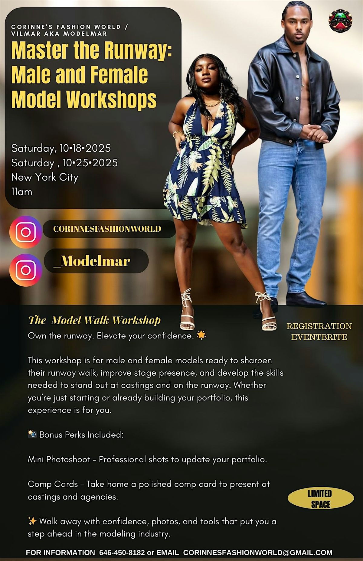 THE MODEL WALK WORKSHOP MALES AND FEMALES