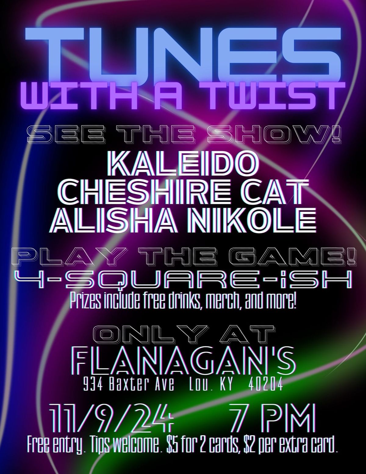 Tunes with a Twist: 4-Square-ish @ Flanagan's