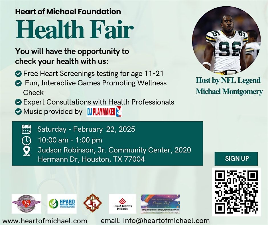 Community Health Fair with NFL Michael Montgomery