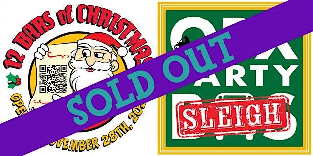 SOLD OUT: 12 Bars of Christmas VIP crawl on OBX Party Sleigh  (GOLD RT)