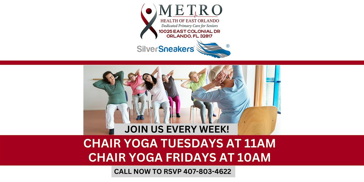 Free Chair Yoga for seniors with Silver Sneakers at MetroHealth