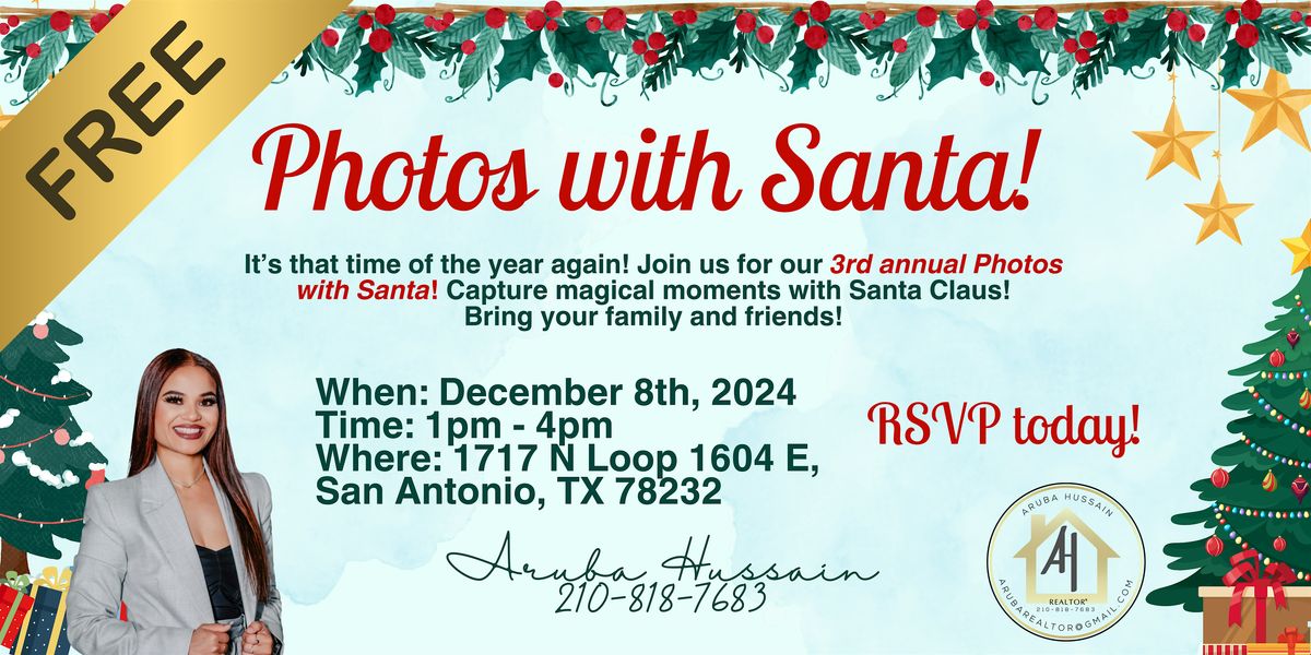 Please join us for our free "Photos with Santa" Event