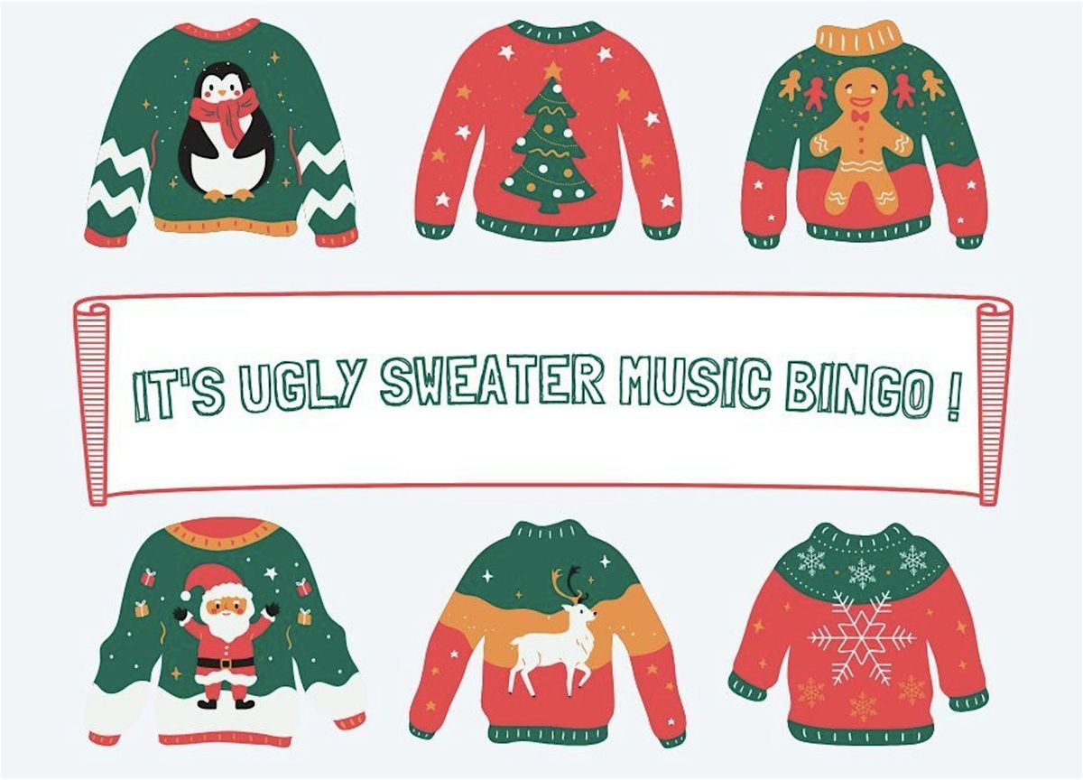 Christmas Music Bingo Ugly Sweater Party