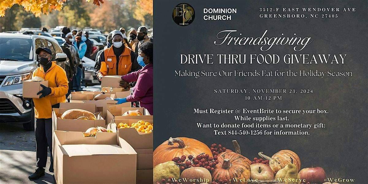 Dominion Church's Friendsgiving Food Drive