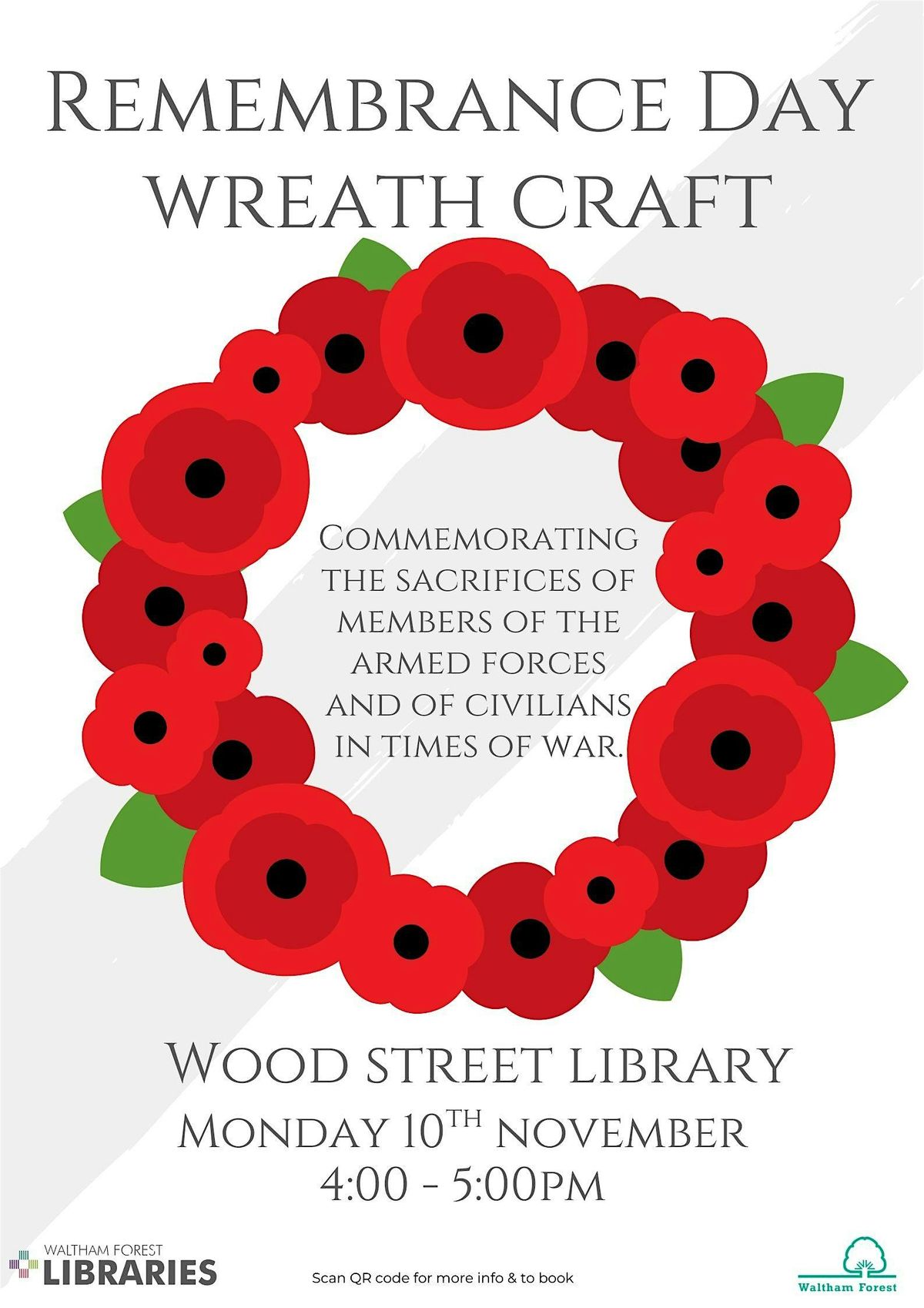 Armistice Day Poppy Wreath Craft @ North Chingford Library