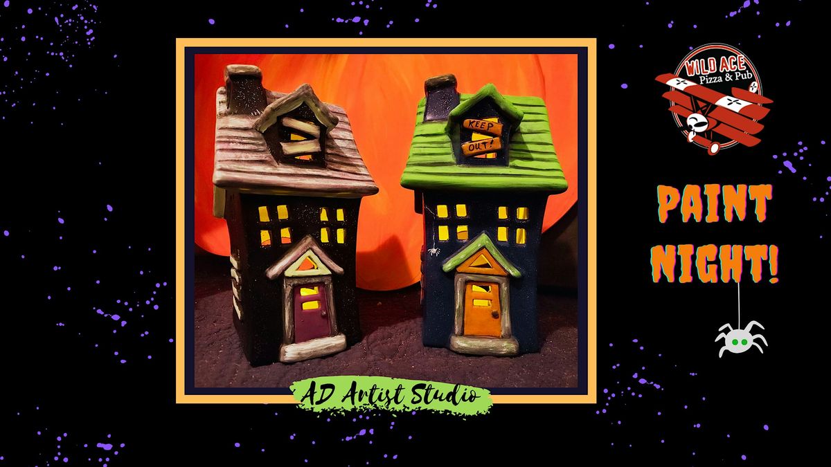 Ceramic Haunted House Paint Night
