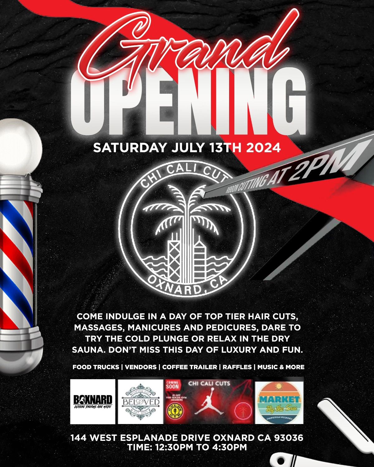 Grand Opening at Chi Cali Cuts x Market by the Sea Event 
