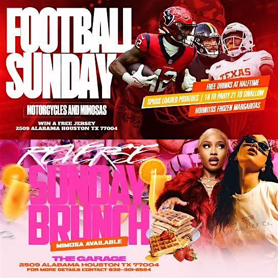 Football Sunday + Reverse Brunch at The Garage