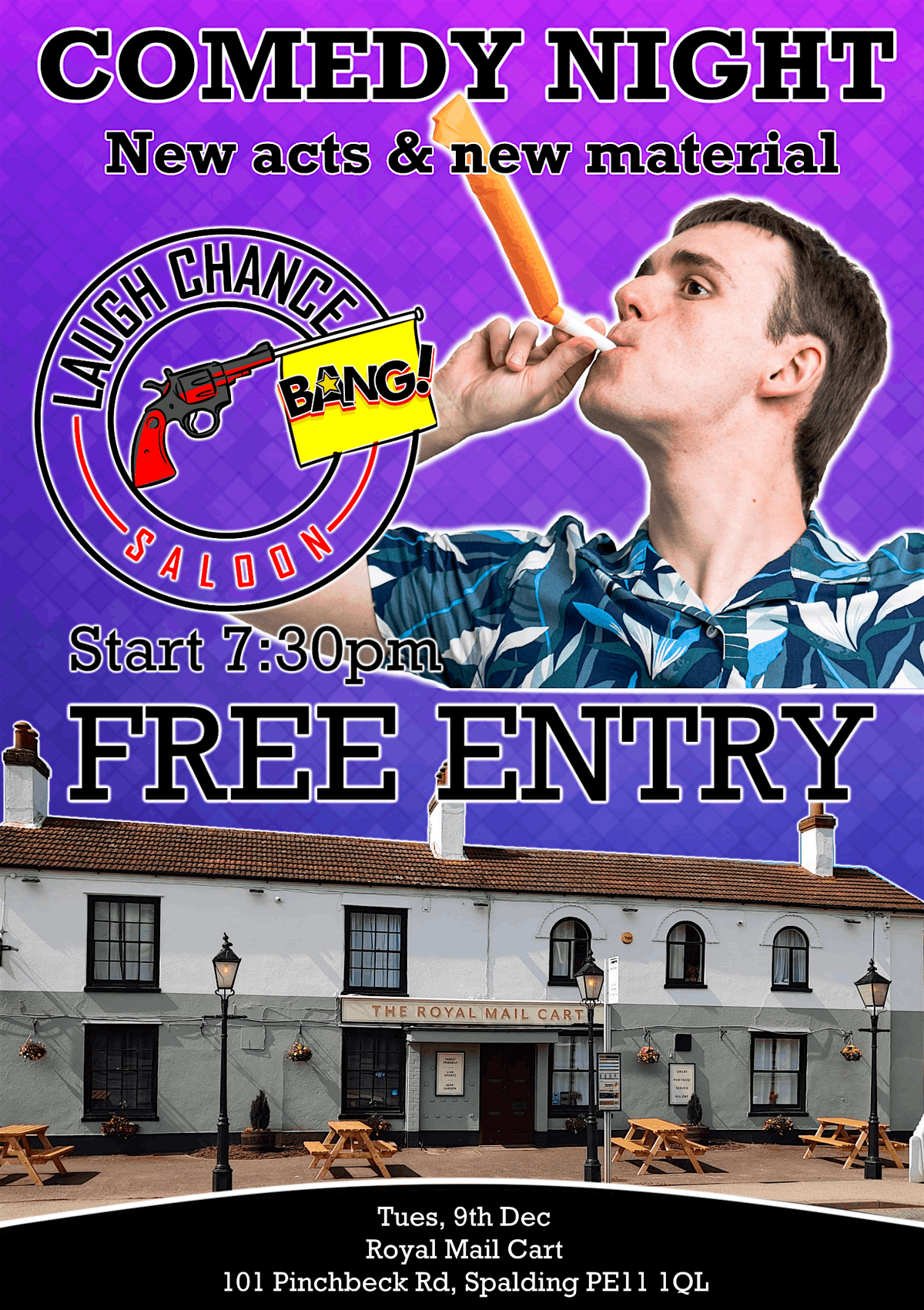 Comedy at The Royal Mail Cart, Spalding