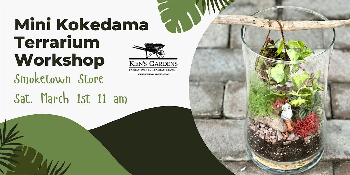 Mini Kokedama Terrarium Workshop (Smoketown Location)