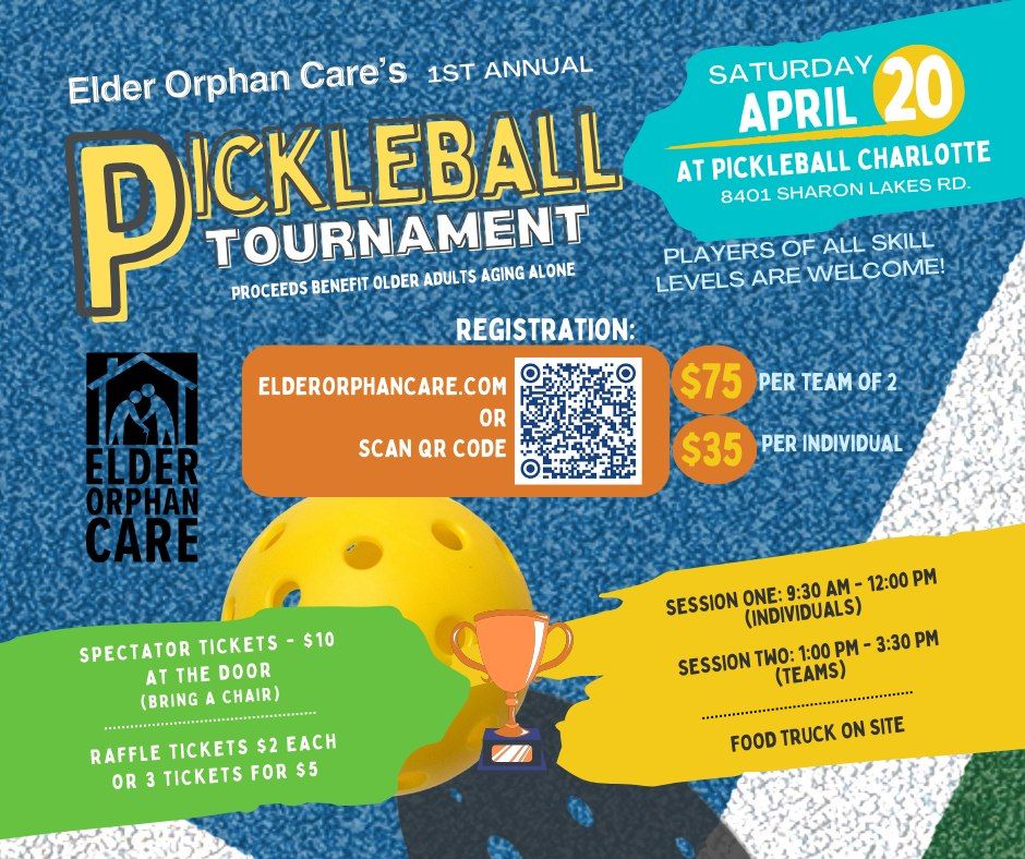 Pickleball Tournament Fundraiser for Elder Orphan Care