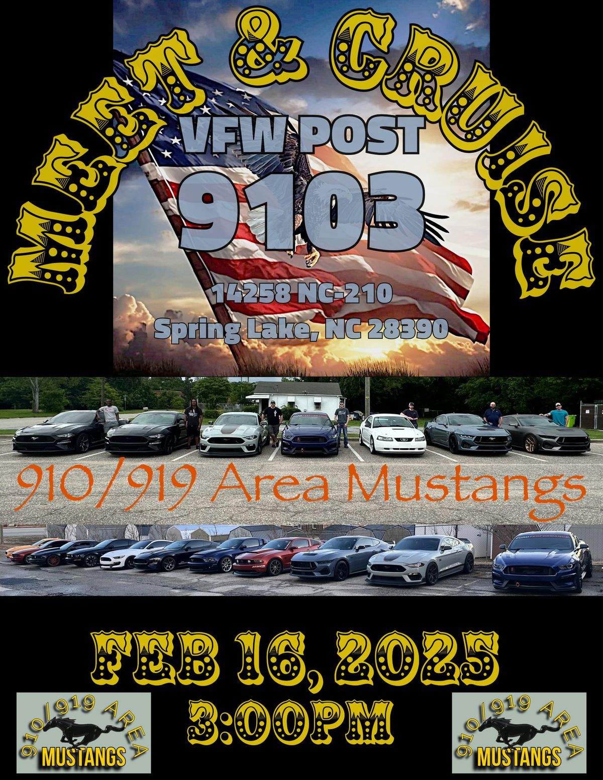 910\/919 Area Mustangs - February 2025 Meet and Cruise