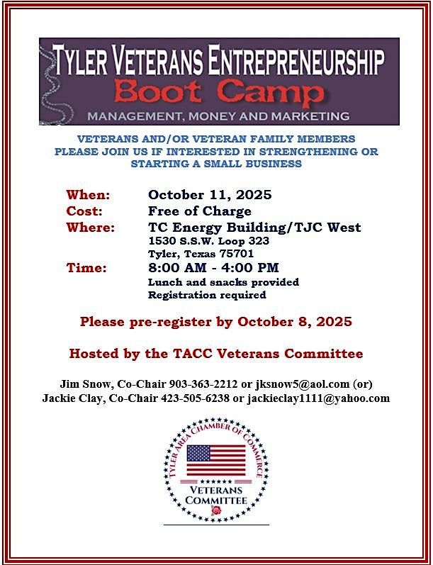 Tyler Veterans Entrepreneurship Boot Camp