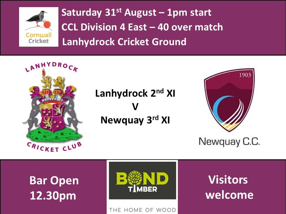 Lanhydrock 2nd XI v Newquay 3rd XI