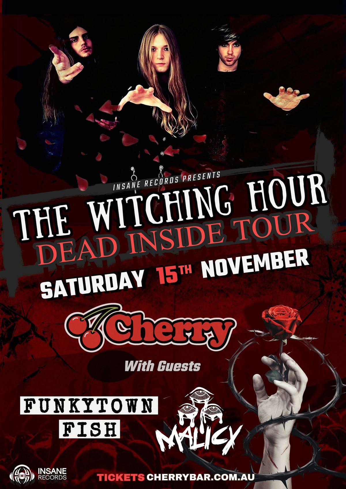 The Witching Hour live at Cherry Bar, SAT NOV 15