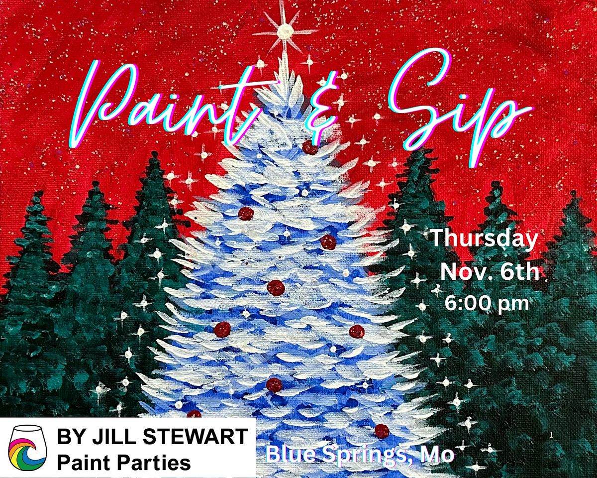 Glittering Tree Paint Party