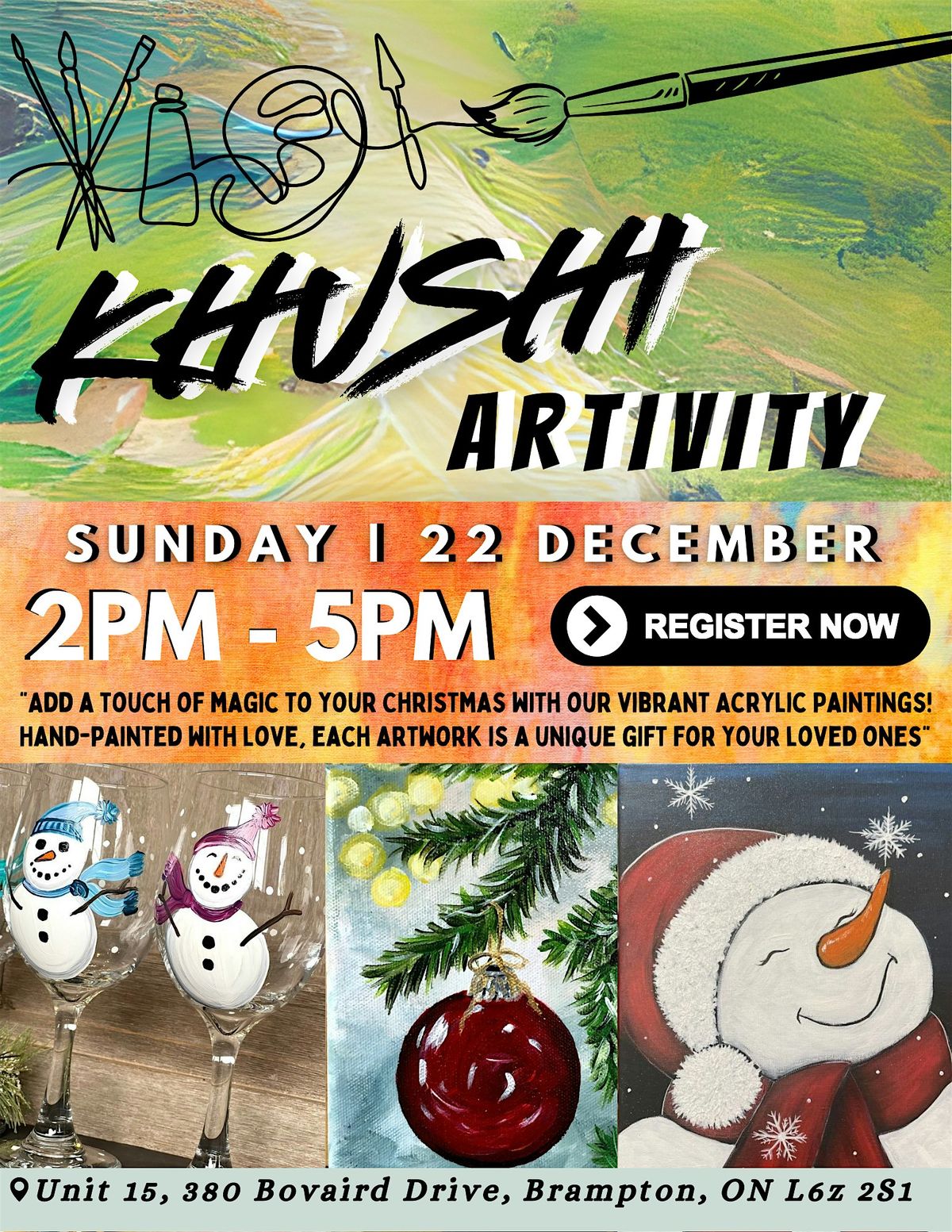 Art and Paint Class | Christmas Special | Khushi Artivity | Brampton