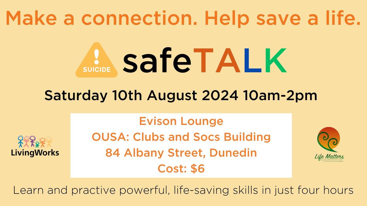 safeTALK Suicide Alertness and Prevention Workshop