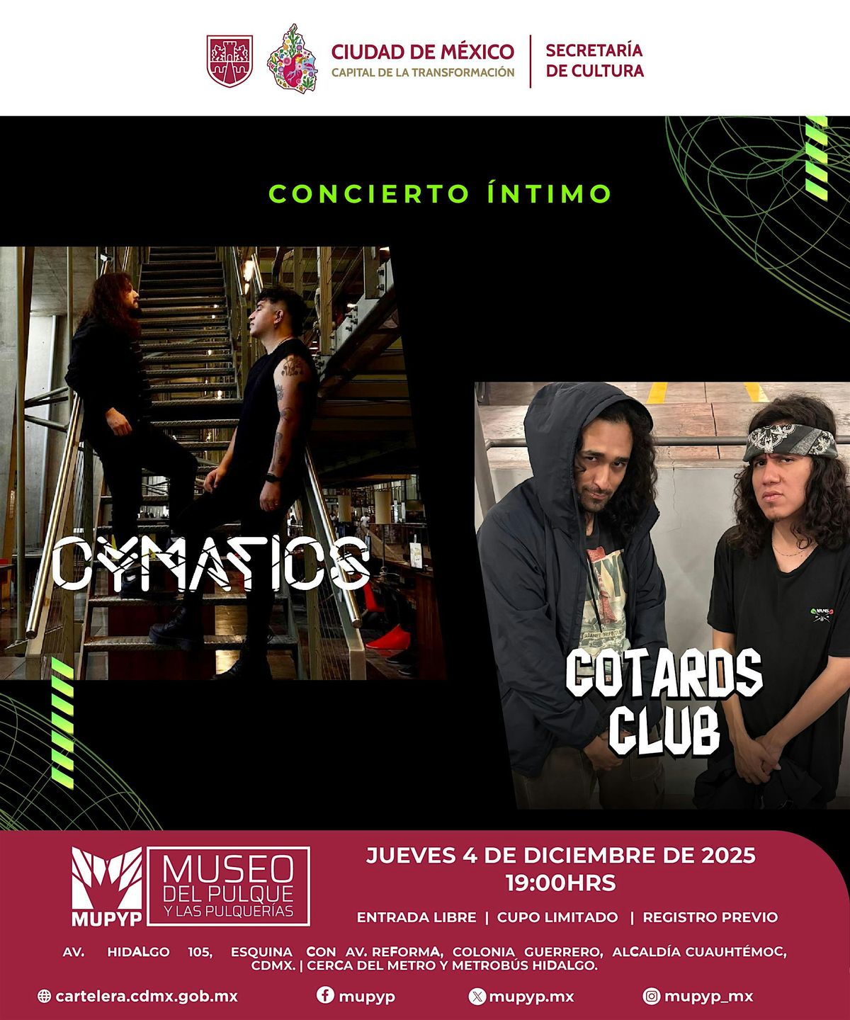 CONCIERTO \u00cdNITMO \/ CYMATICS & COTARDS CLUB