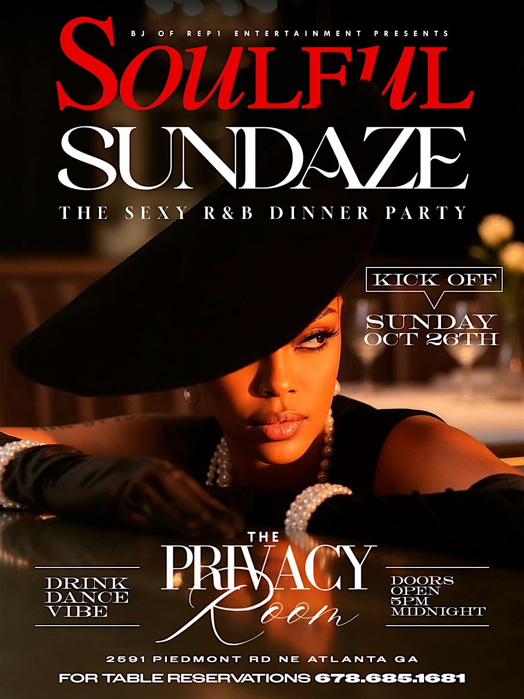 SOULFUL SUNDAYS @PrivacyRoom THE SEXY R&B DINNER PARTY