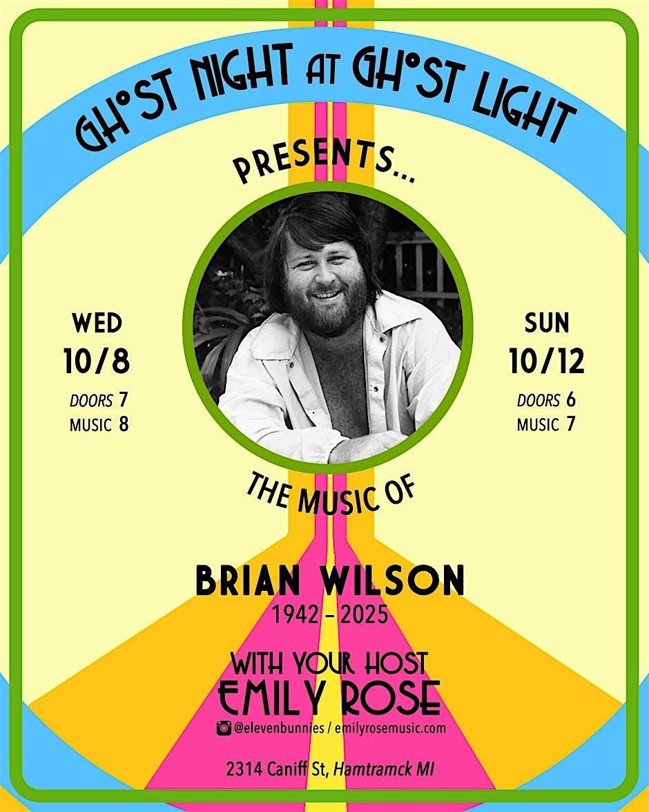 Ghost Night at Ghost Light: Music of Brian Wilson (Wed and Sun)