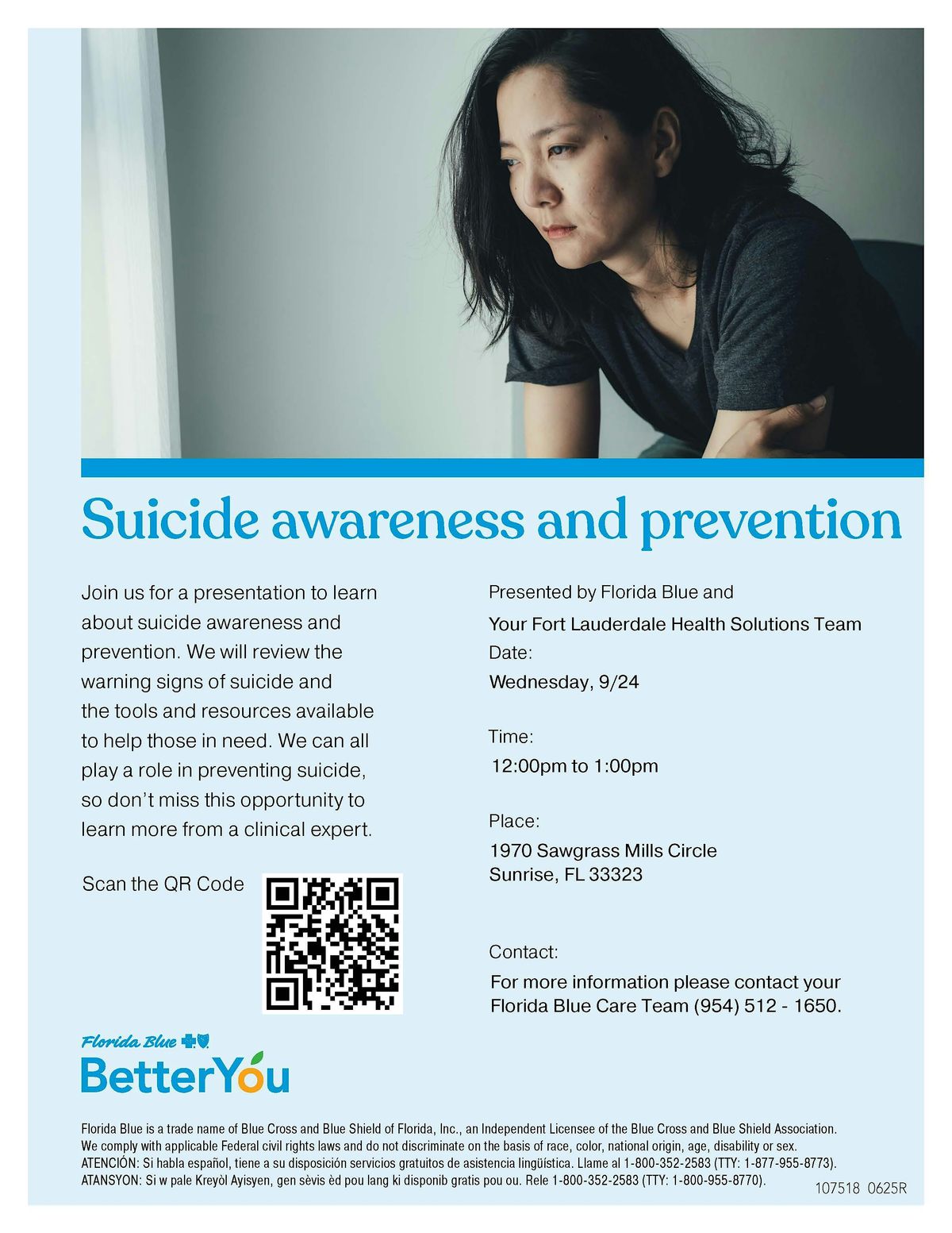 Suicide Awareness and Prevention @ Florida Blue Sunrise
