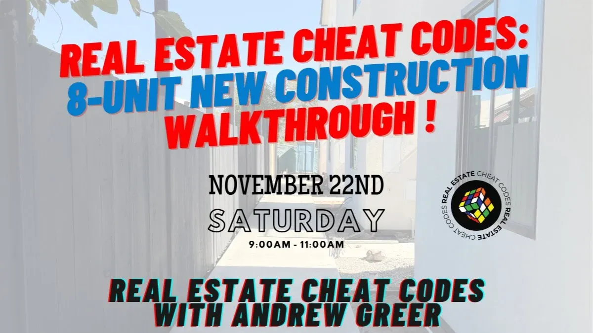 Real Estate Cheat Codes: 8-Unit New Construction Walkthrough!