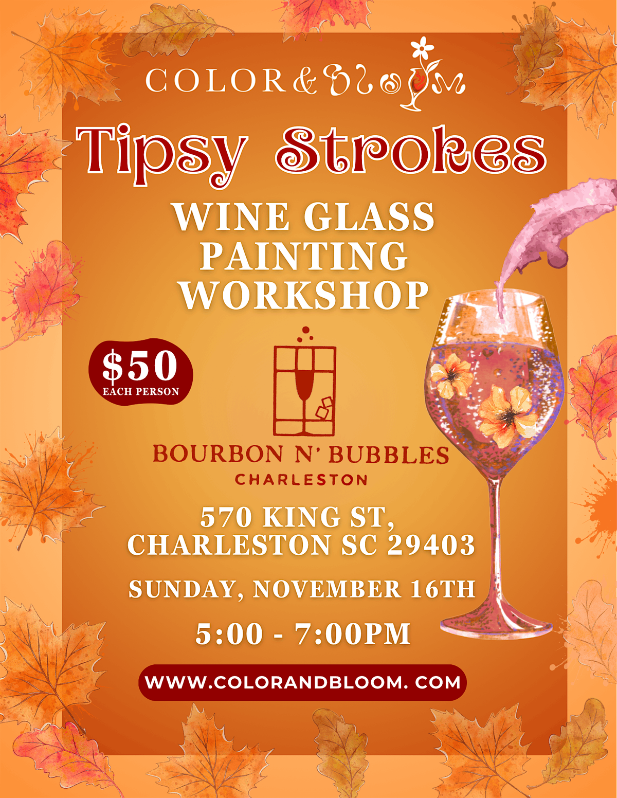 Tipsy Strokes: Wine Glass Sip and Paint