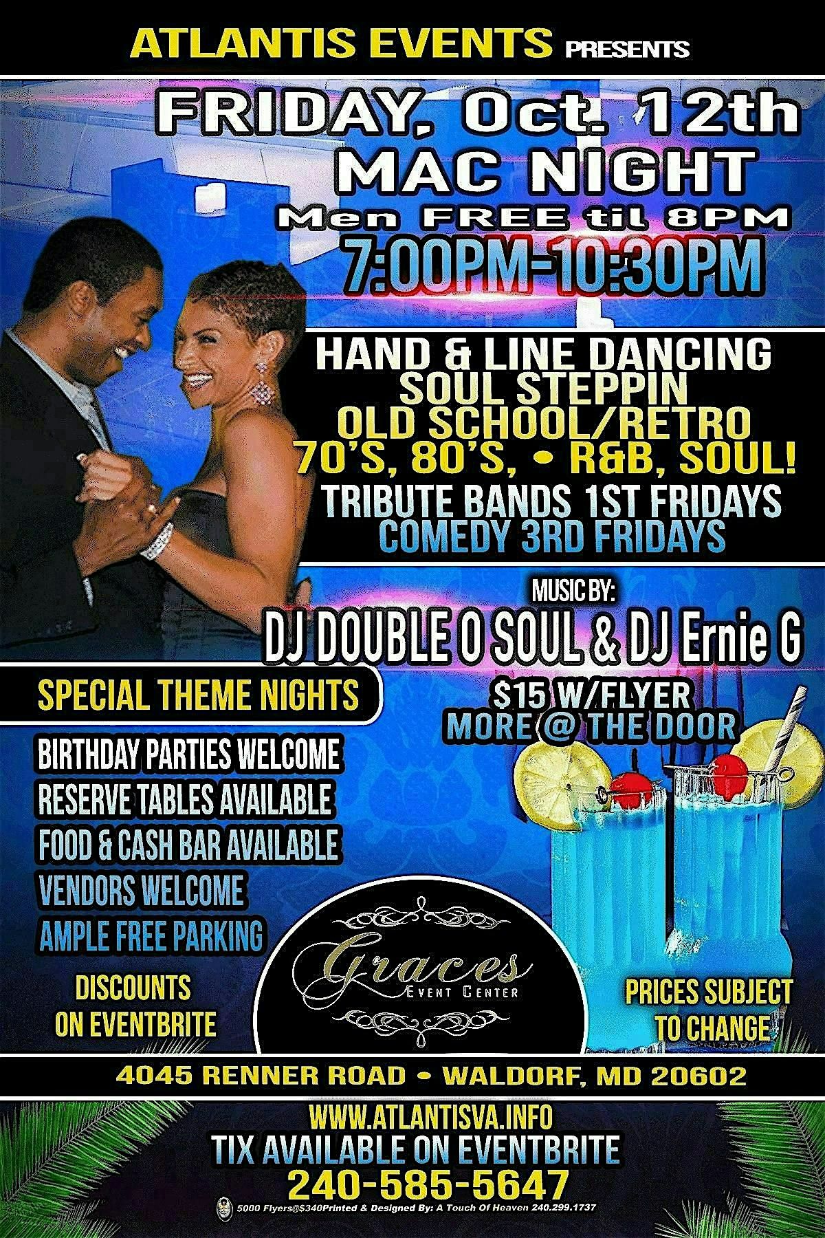 MAC Night, 2nd Fri. Sept. 12, 2025 Hand\/Line Dancing @ Graces Event Center