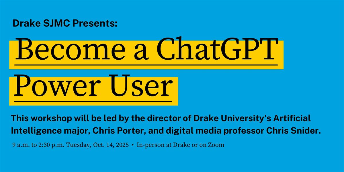 Become a ChatGPT Power User - Gen AI Workshop (in-person \/ virtual)